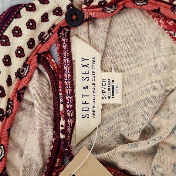 NWT American Eagle Outfitters SOFT&SEXY size small bohemian dress sleeveless - Picture 9 of 14